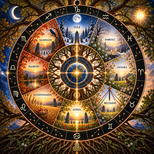 Arbre des saisons & étoiles